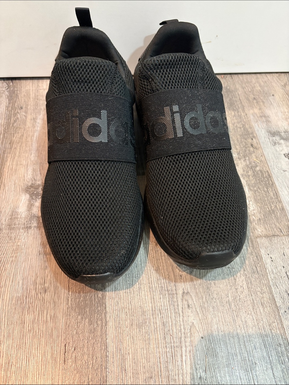 adidas Kids Black Slip-On Mesh Sneakers